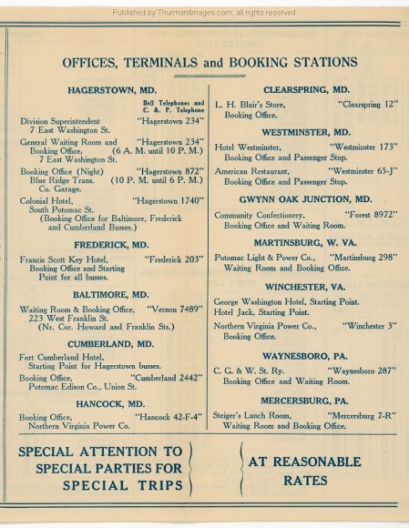 TBRTC Time Table 1925 JAK 001C