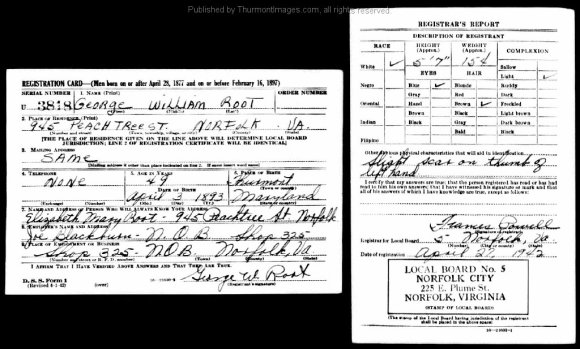 Root, George W Draft Registration 1942 JAK 001