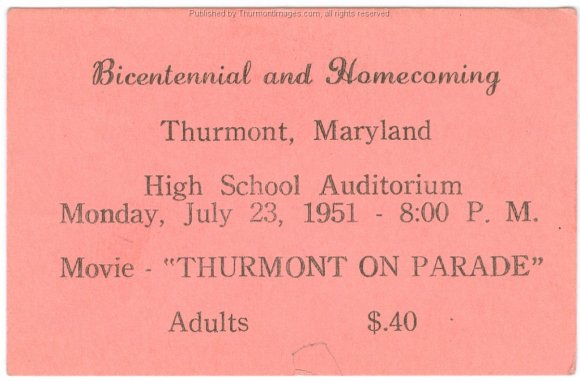 1951 Bicentennial Movie Ticket 001 THS