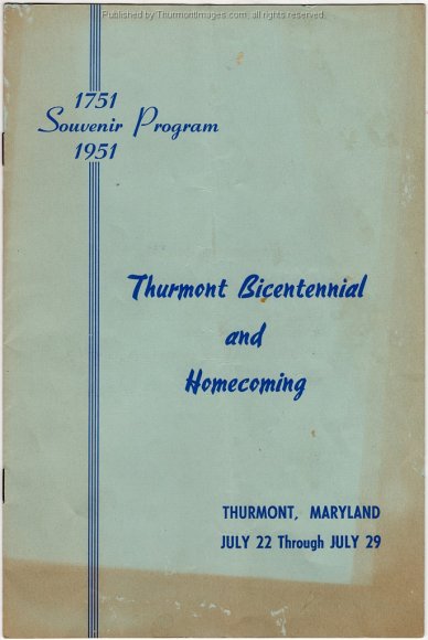 1951 Bicentennial and Homecoming Program RLill 001A