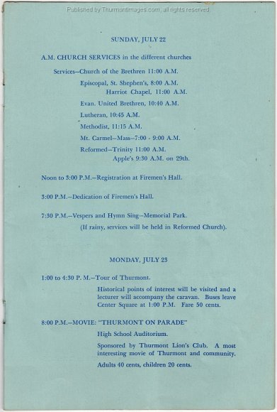 1951 Bicentennial and Homecoming Program RLill 001C