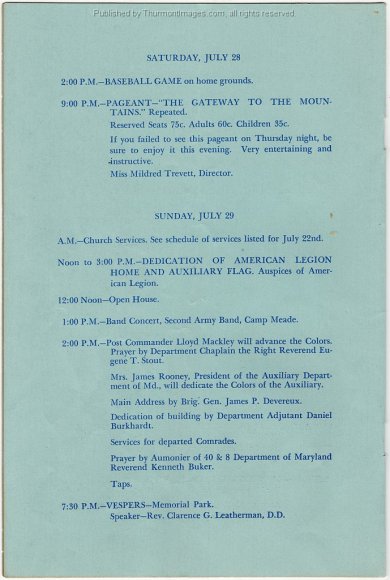 1951 Bicentennial and Homecoming Program RLill 001F