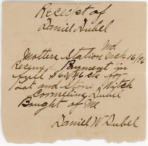 Dubel Receipt 1896-03-16 BGSR 001A