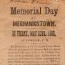 Memorial Day Program Mechanicstown 1890 001B DB 