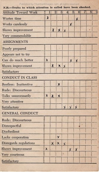 St Joseph Report Card 1941 JAK 001C