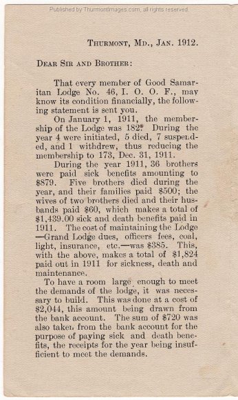 IOOF Brochure January 1912 BarM 001B